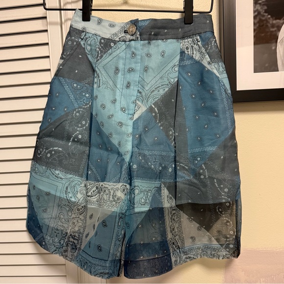 STAUD Pants - Staud Patchwork Bandanna Shorts